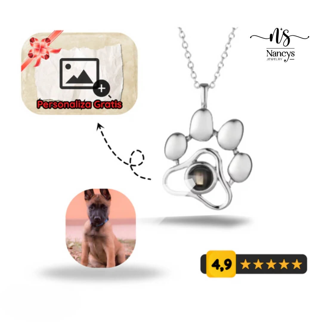 Collar Huella Personalizado con Foto de Mascota