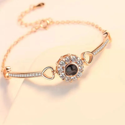 Pulsera Girasol Con Foto Personalizada