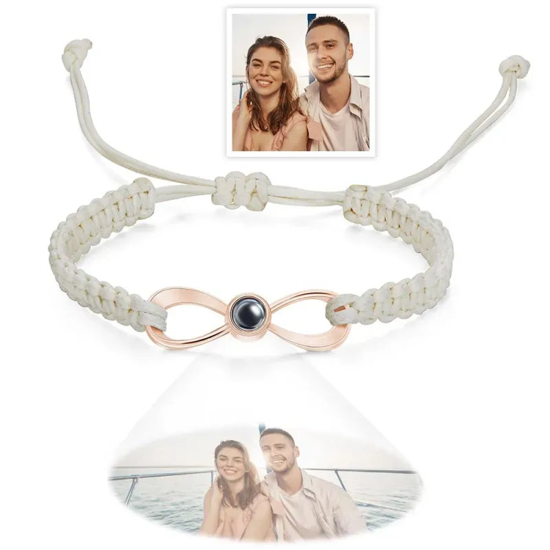Pulsera Infinito De Proyección con Foto