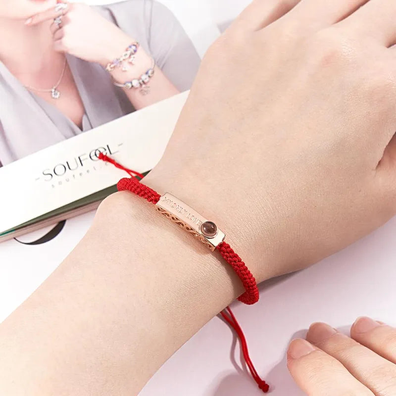 Pulsera Personalizada My Only Love Con Foto De Proyección