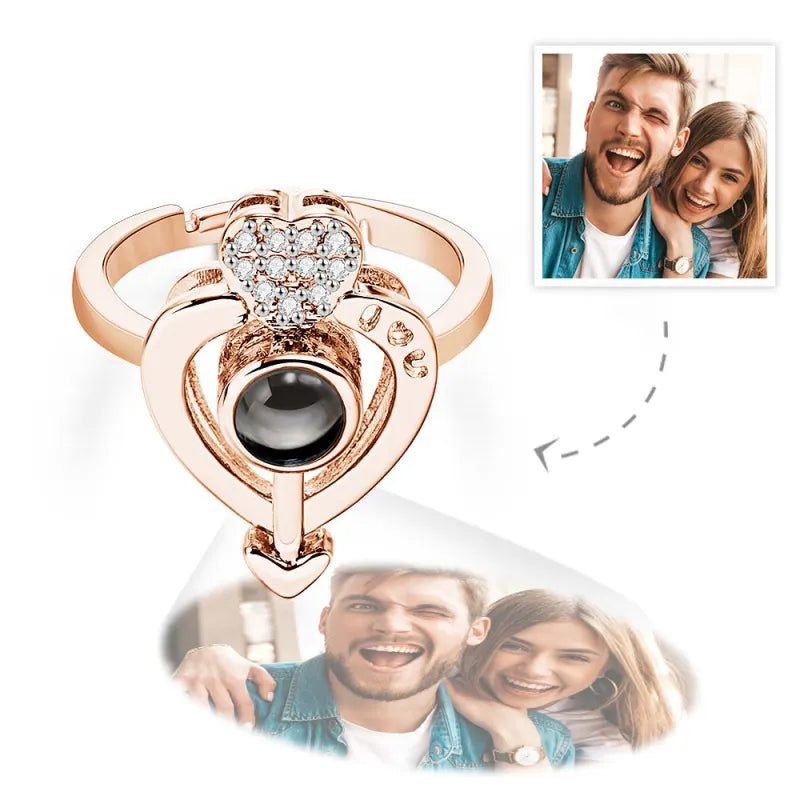Anillo Corazón con Foto Personalizada