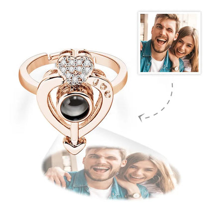 Anillo Corazón con Foto Personalizada