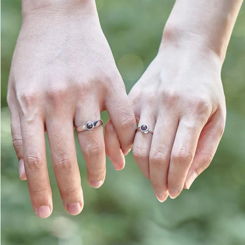 Anillo Parejas con Foto Proyección