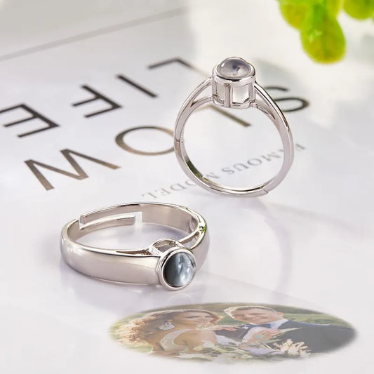 Anillo Parejas con Foto Proyección