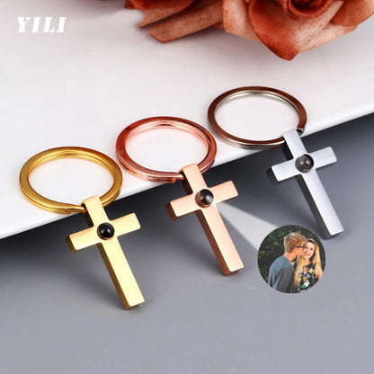 Llavero Cruz Personalizado con Foto