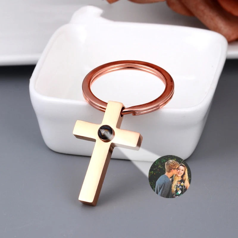 Llavero Cruz Personalizado con Foto