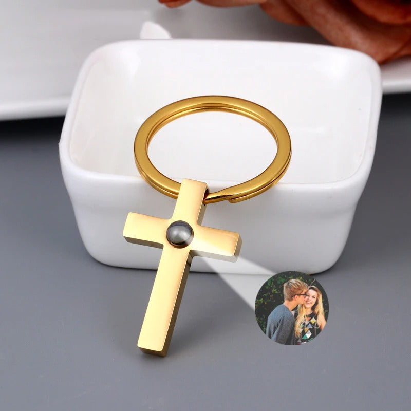 Llavero Cruz Personalizado con Foto