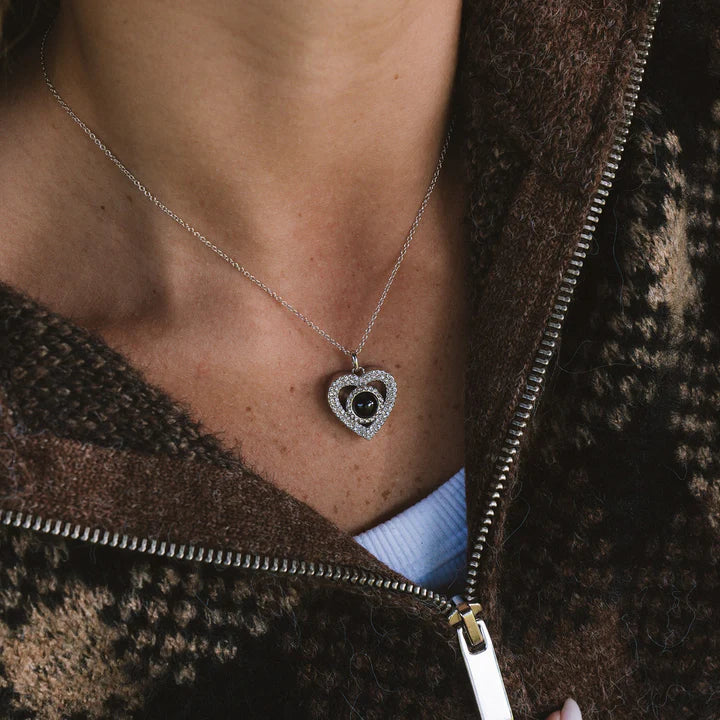 Collar Páve Corazón Personalizado con Foto